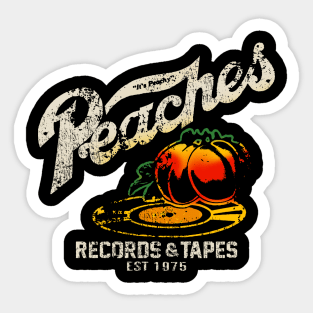 Peaches Records & Tapes 1975 Sticker